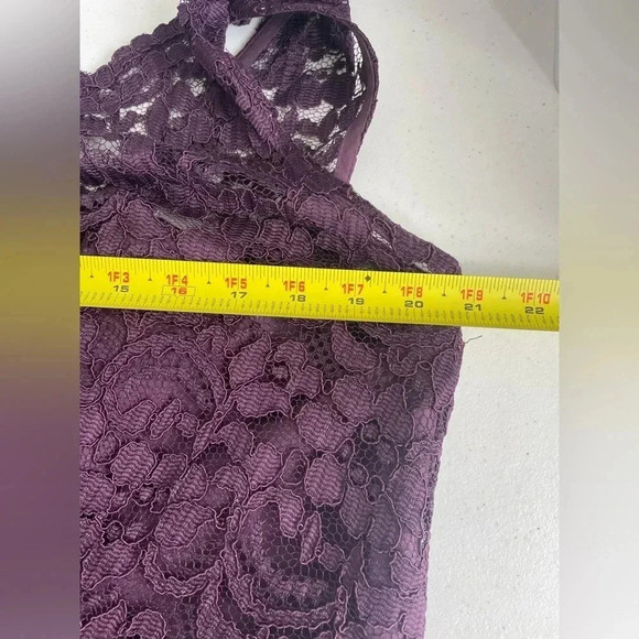 Plum Bridesmaids Purple Dress w/ Lace Bodice David’s Bridal Plus Size 20 EUC 074 - Picture 11 of 13